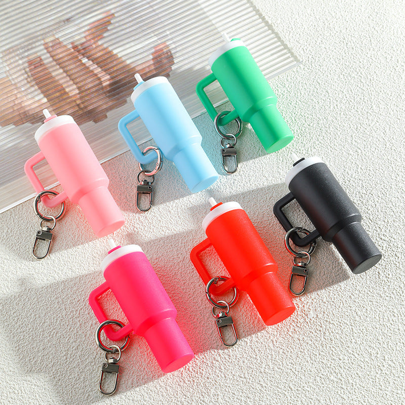 Wholesale 10pcs/pack Keychain Pendant Ice Cup Keychain Can Hold Lipstick Pendant